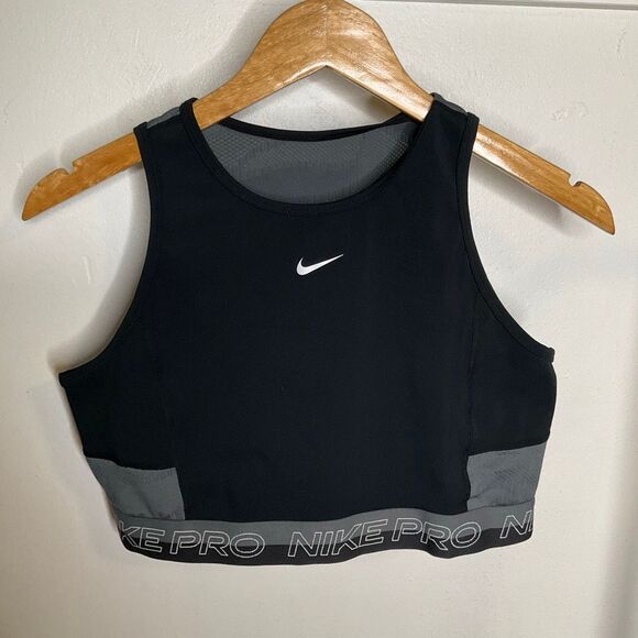Nike Pro Dri-FIT Femme Cropped Tank Tank Top - Picture 3 of 5